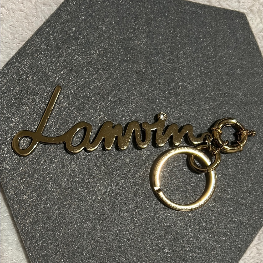 Lanvin Metallic Gold Keychain